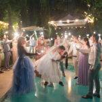 Romantische Abendstimmung beim Sonnenuntergang – Hochzeit Moorhof